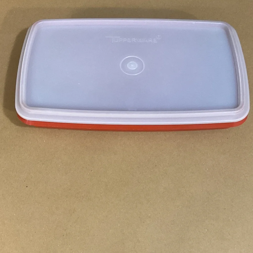 Tupperware Red Base with White Lid